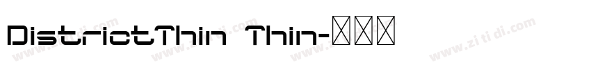 DistrictThin Thin字体转换